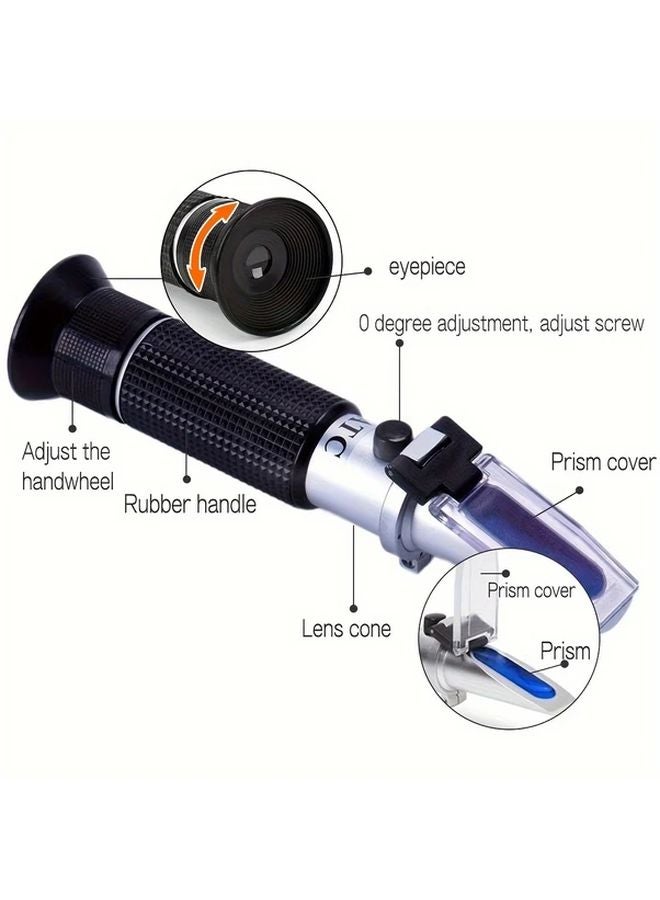 Handheld ATC Refractometer 0 100 for Seawater Salinity Brine Testing 1pc Optical Hydrometer Adjustable Focus - Image 5